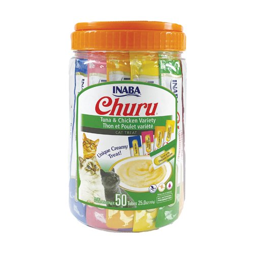 Inaba Cat Snack Churu 50 Piezas - Tuna & Chicken Varieties