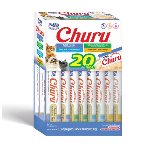 Inaba Cat Snack Churu 20 Piezas -Box Tuna Variety