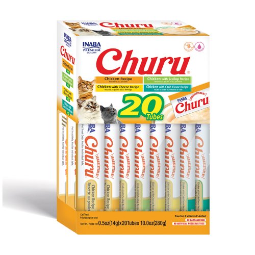 Inaba Cat Snack Churu 20 Piezas - Box Chicken Variety
