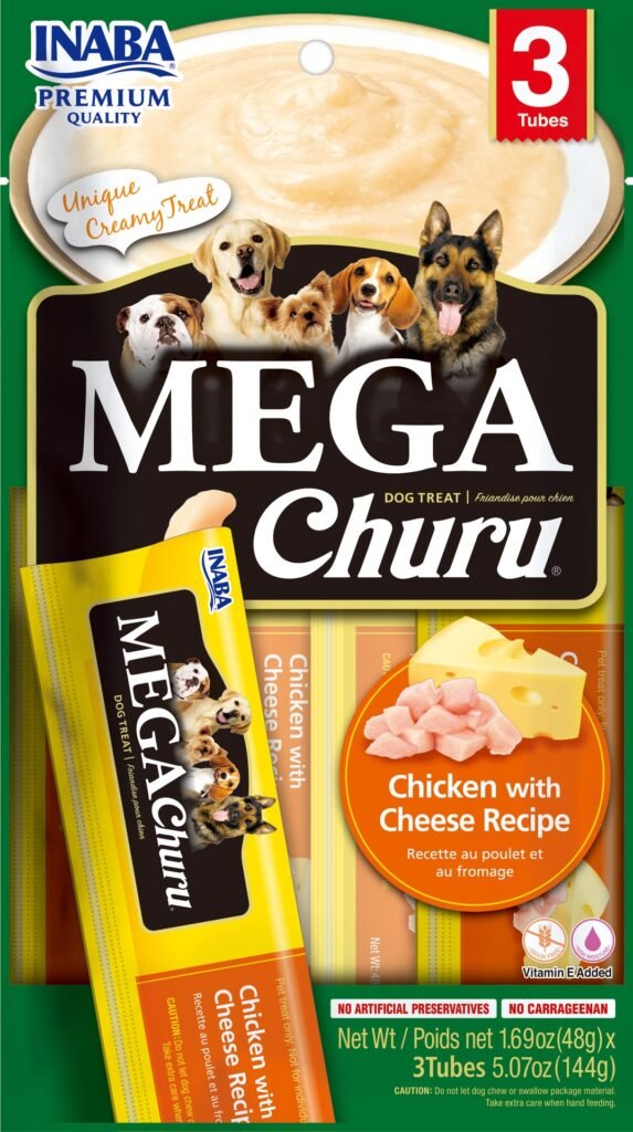 Inaba Dog Snack Mega Churu 3 Piezas - Pollo Y Queso 144 Gr