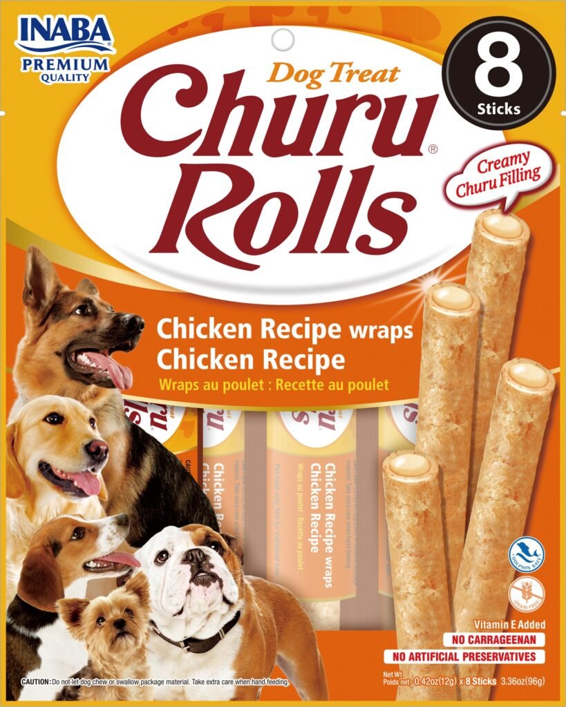 Promo Fecha Corta Nov-04-2026 -Inaba Dog Snack Churu - Rolls 8p Chicken 96 Gr