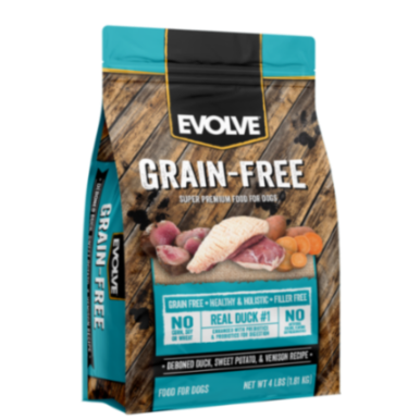 Evolve Dog Grain Free Duck - Pato 3.5 Lb - 1.58 Kg
