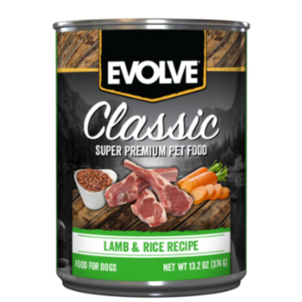 Evolve Dog Classic Lata Lamb - Cordero 13.2 Oz - 374 Gr